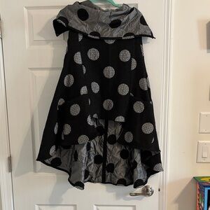 Black and Gray Polka Dot Cape
